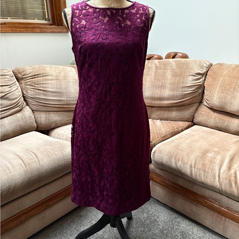 Ralph Lauren Floral Lace Sheath Dress